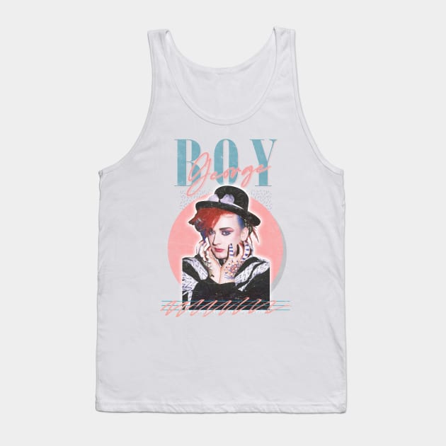 Boy George Vintage Style 80s Fan Art Design Tank Top by DankFutura